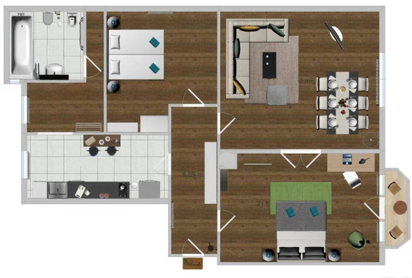 Apartment Sewo Fichte, Wohlfuehl-apartment Mit Balkon In Wiesbaden